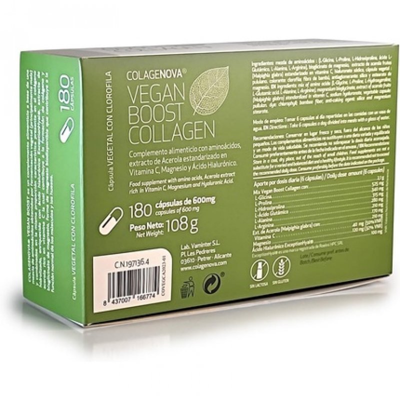 Colagenova Vegano Collagen Boost 180 Capsules