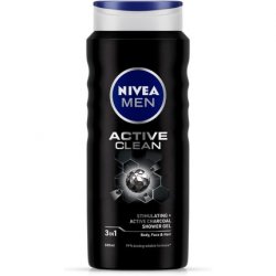 Nivea Men Active Clean Shower Gel for Body, Face and Hair 500ml
