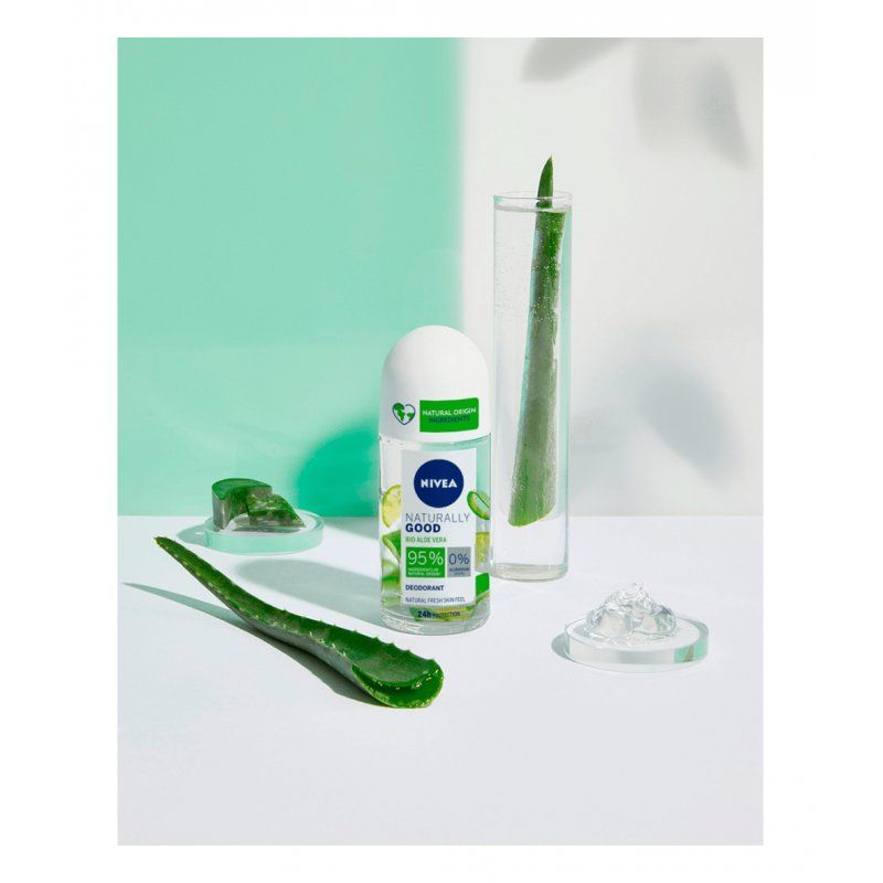NIVEA Déodorant Femme Bille Naturally Good Aloe Vera Bio 50 ml