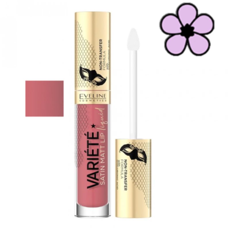 EVELINE VARIETE Liquid Lipstick Satin Matt 4.5ml Peach Mousse