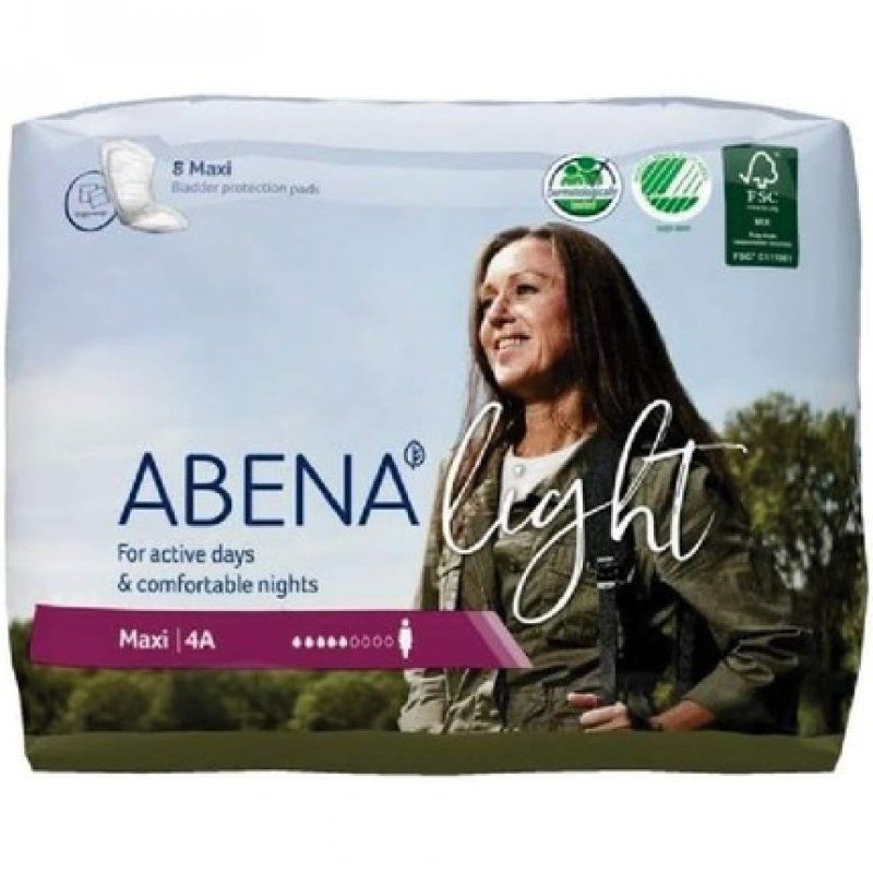 Abena Light Incontinence Pads Eco-Friendly Women's Incontinence Pads Breathable Comfortable Fast Absorption Protection