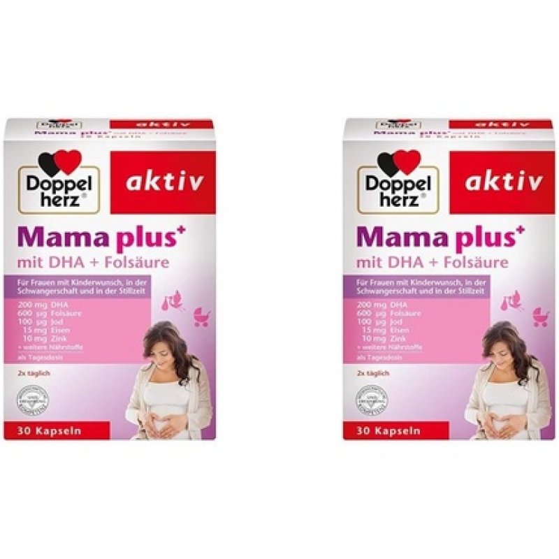 Doppelherz Mama Plus with DHA and Folic Acid - Important Nutrients for Women Trying to Conceive, During Pregnancy, and