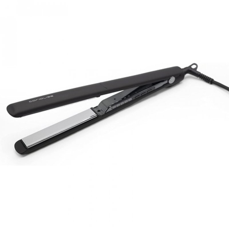 Corioliss C3 Professional Titanium Plates Hair Straightener for Women UK Plug Black Chrome Soft Touch
