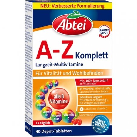 Abtei A-Z Complete Long-Term Multivitamins 40 Depot Tablets