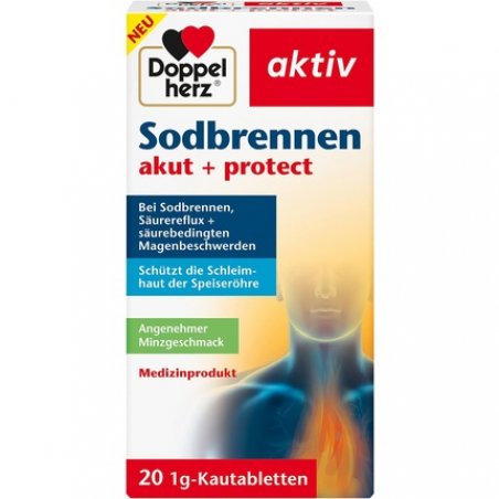 Doppelherz Acute Heartburn Protect - Medical Device for Heartburn, Acid Reflux Acid-related Stomach Complaints - 20