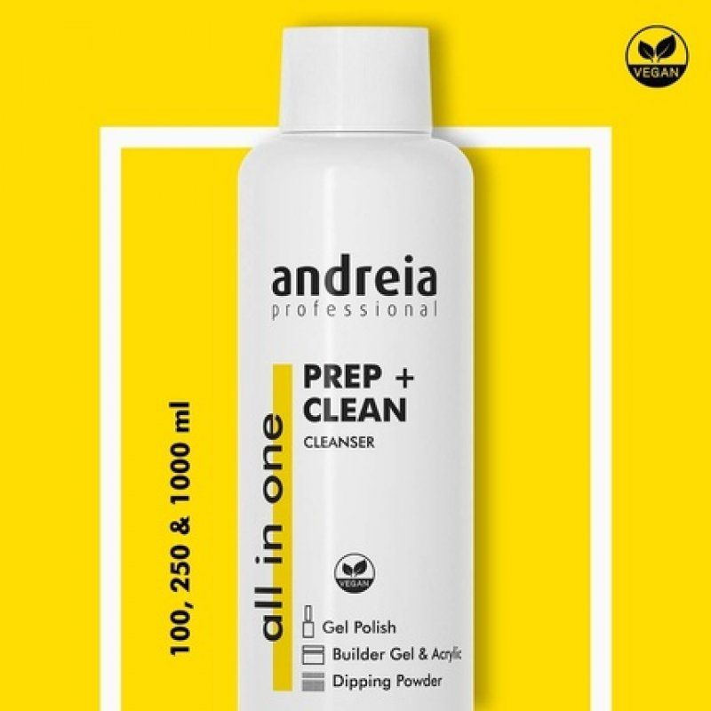 Andreia Professional All In One Prep and Clean for Dipping, Gel Polish, Builder Gel and Acrylic Nails 1 Litre