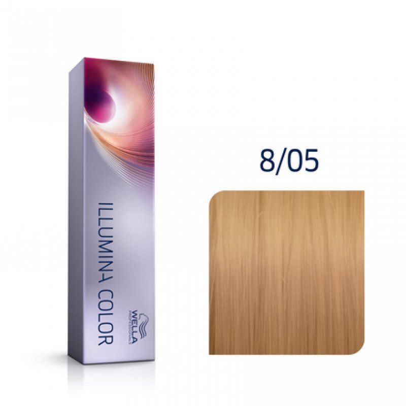 Wella Illumina Color Permanent Hair Color 8/05 Light Natural Mahogany Blonde 60ml