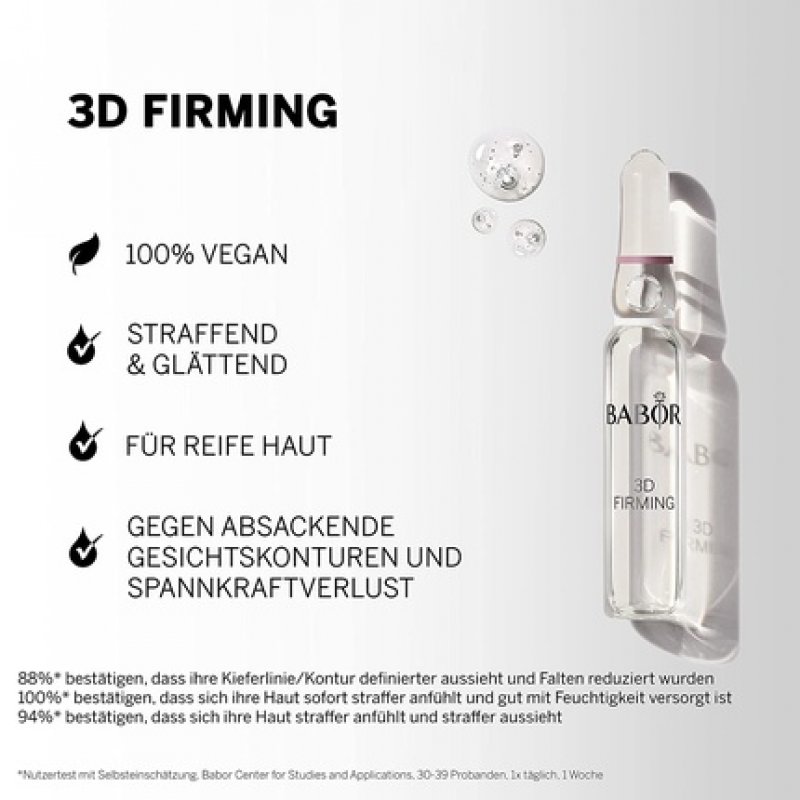 BABOR 3D Firming Anti-Aging Serum Ampoules for Face with Hyaluronic Acid - Launching 2022