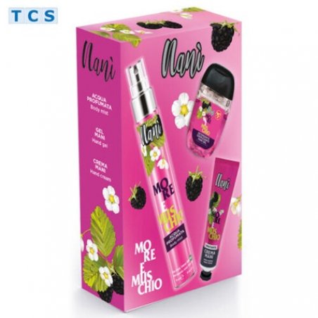 NANÍ MORE MUSCHIO Gift Set Scented Body Spray, Hand Gel & Hand Cream