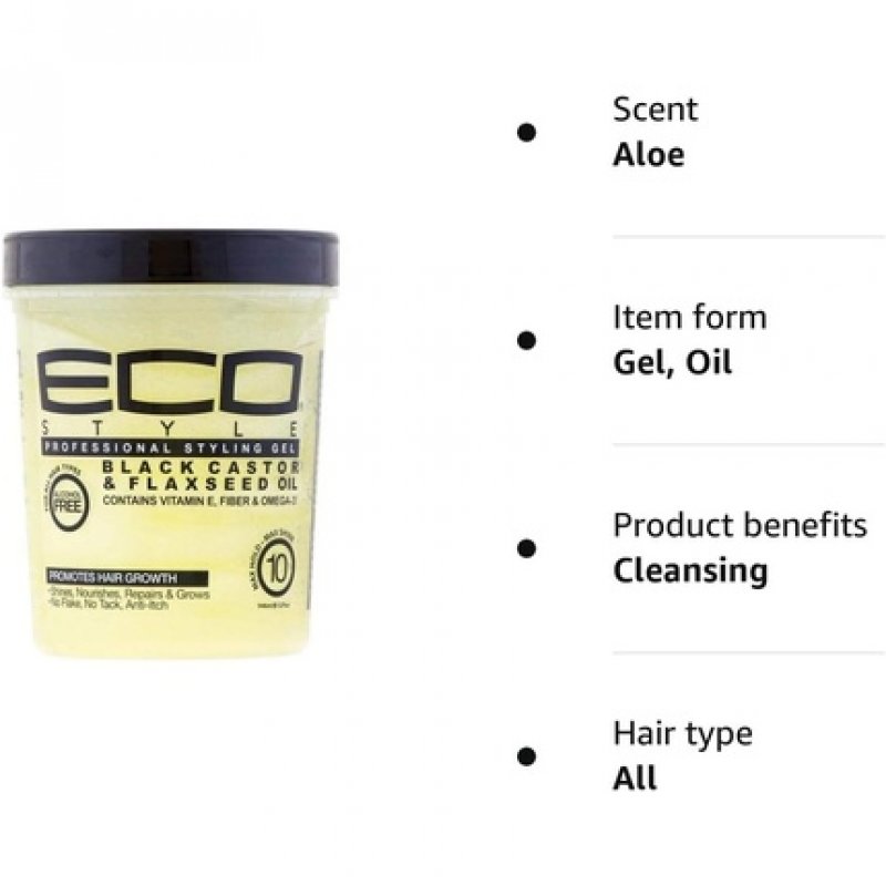 Eco Styler Black Castor and Flaxseed Oil Gel 32oz