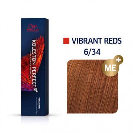 Wella Koleston Perfect Me Vibrant Reds 6/34 Blond Foncé Doré Cuivré 60ml