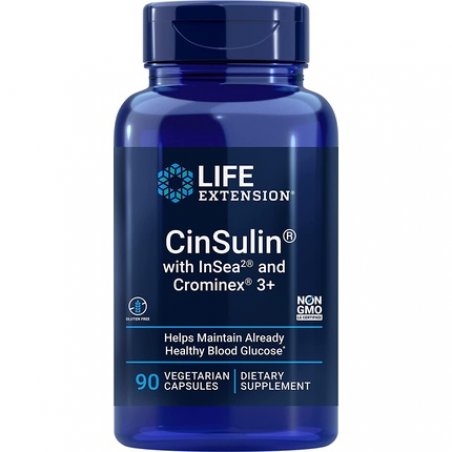 Life Extension CinSulin with InSea2 and Crominex 3 90 Vegan Capsules