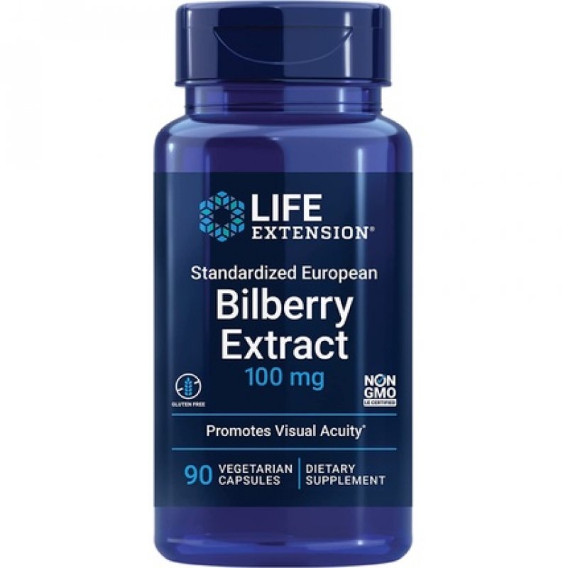 Life Extension European Standardized Bilberry Extract 100mg - 90 vCapsules