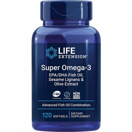 Life Extension Super Omega-3 EPA/DHA with Sesame Lignans and Olive Extract 120 Softgels