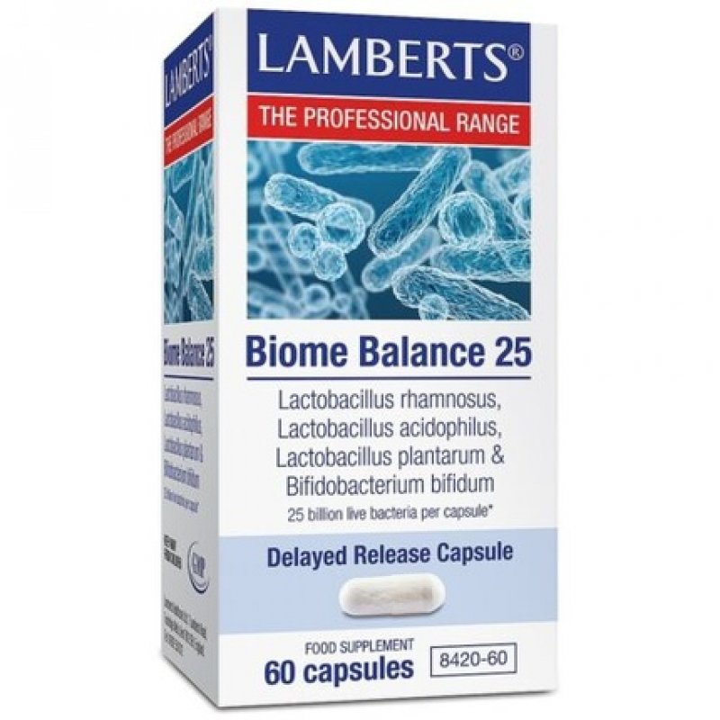 Lamberts Probiotic Biome Balance 25 Billion Live Bacteria Formula 60 Caps
