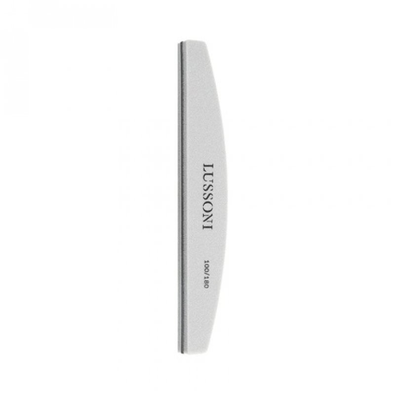 T4B LUSSONI Half Moon Professional Nail File 100/180 Grit - Pack of 10