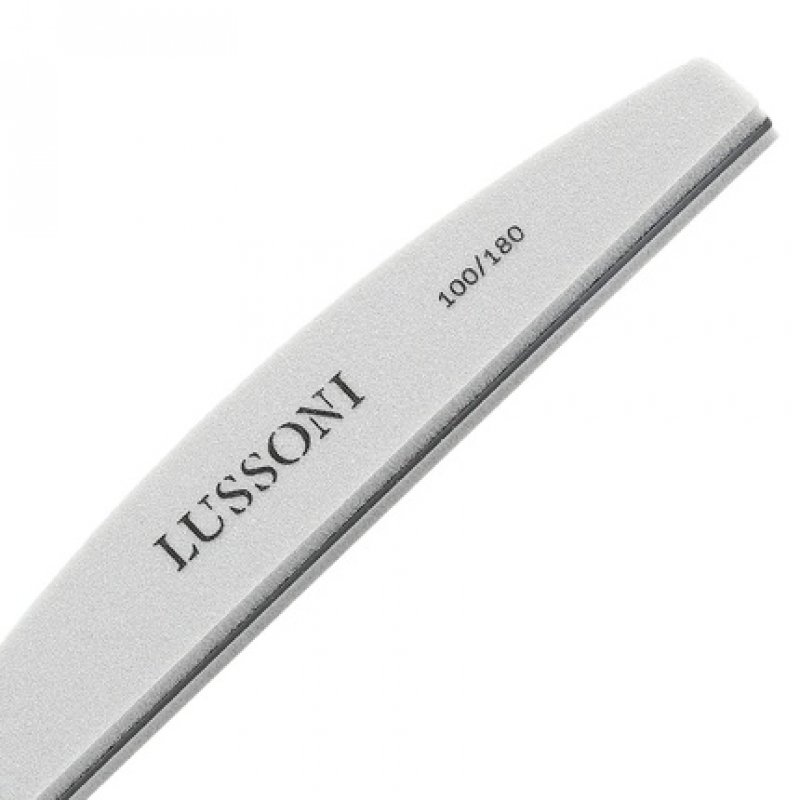 T4B LUSSONI Half Moon Professional Nail File 100/180 Grit - Pack of 10