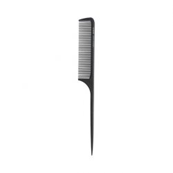 T4B LUSSONI Lift Tail Carbon Anti-Static and Break-Resistant Handle Comb with Fine Teeth 206