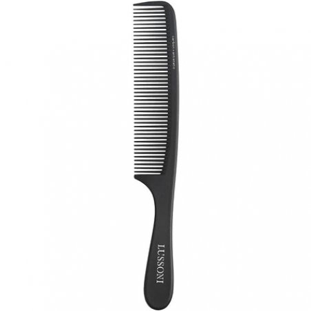 T4B LUSSONI Handle Comb Anti-Static and Shatterproof Carbon Detangling Comb with Coarse Teeth for Thin and Thick Hair