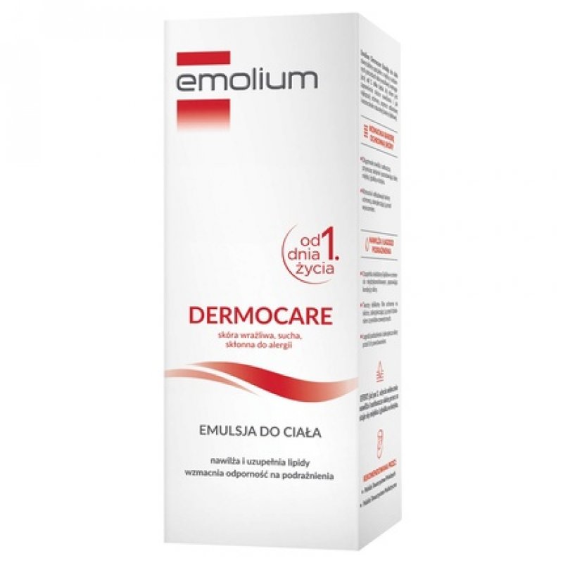 Emolium Dermocare Emulsion for Body from 1st Day of Life - Dry, Sensitive, Dirt-Repellent Skin for Allergies 200ml