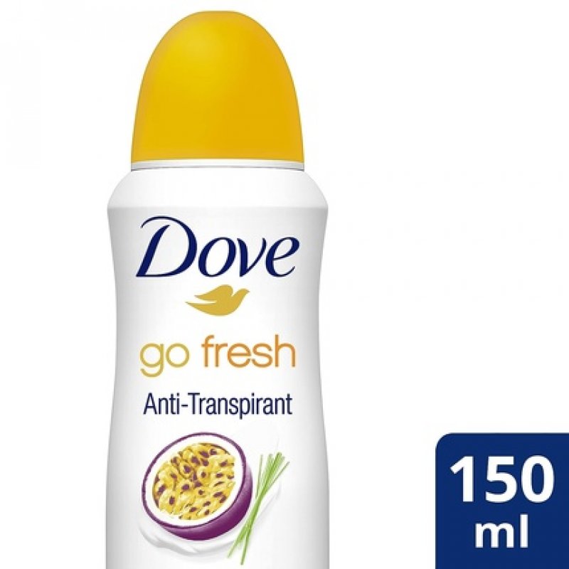 Dove go fresh Deodorant Spray Passionfruit and Lemongrass Scent Antiperspirant 48 Hour Protection 150ml
