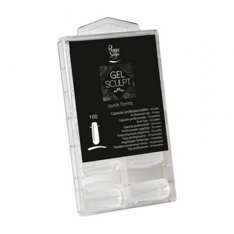 Peggy Sage Gel Sculpt Quick Forms 100 Capsules Proffessionnelles Transparent