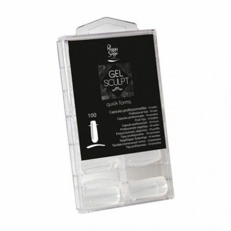 Peggy Sage Gel Sculpt Quick Forms 100 Capsules Proffessionnelles Transparent