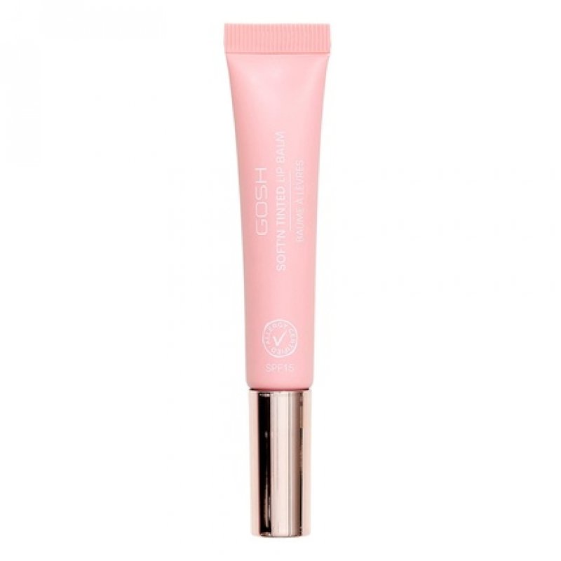 GOSH Tinted Lip Balm with SPF 15 Vegan Lip Care Stick in Rose (003) Moisturizing Lip Balm