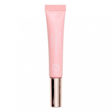 GOSH Tinted Lip Balm with SPF 15 Vegan Lip Care Stick in Rose (003) Moisturizing Lip Balm