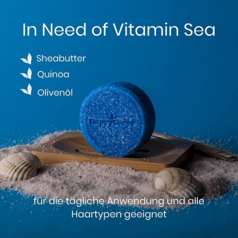 Vegan Shampoo Bar Hair Cleanser In Need of Vitamin Sea Sea Breeze 70g