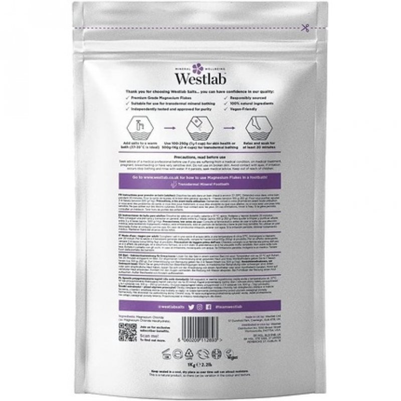 Westlab Magnesium Flakes Foot & Body Soak 1000ml