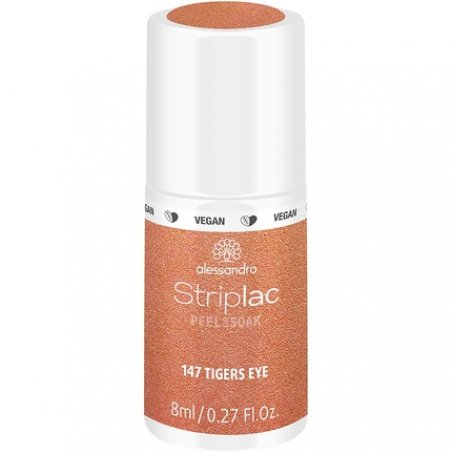 alessandro Striplac Peel or Soak Vegan Tiger's Eye LED Nail Polish in Apricot 8ml