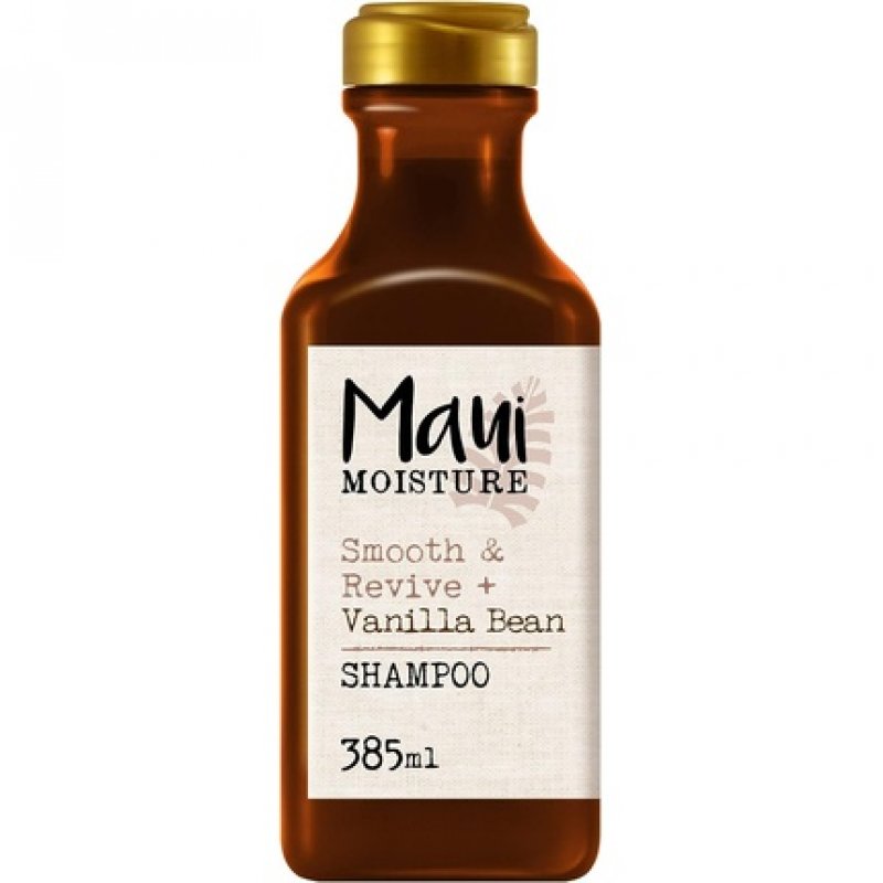 Maui Moisture Smoothing Vanilla Bean Shampoo 385ml Moisturizing Hair Care with Vanilla Bean, Cocoa Butter, and Kukui