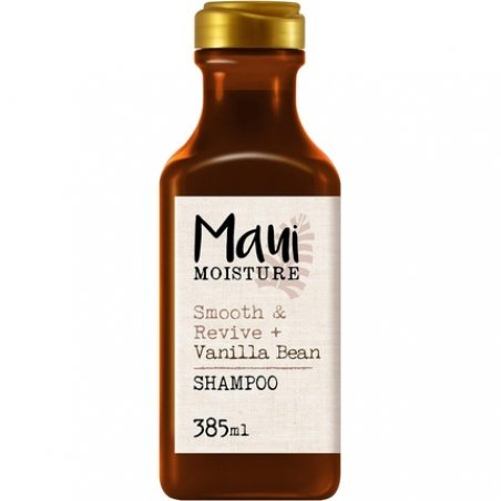 Maui Moisture Smoothing Vanilla Bean Shampoo 385ml Moisturizing Hair Care with Vanilla Bean, Cocoa Butter, and Kukui