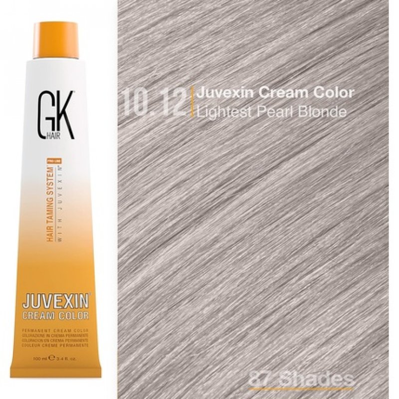 GK HAIR Global Keratin Professional Hair Color Cream Tube 3.4 Fl Oz/100ml 10.12 Lightest Blonde