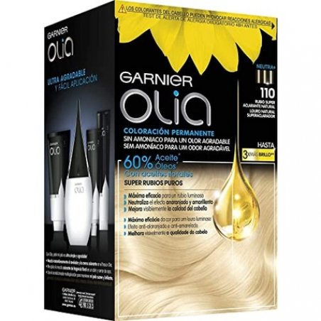 Garnier Olia Permanent Hair Color Without Ammonia with Natural Floral Oils - Super Lightening Natural Blonde Olia 110