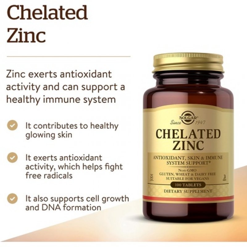 Solgar Chelated Zinc 100 Tablets 110g