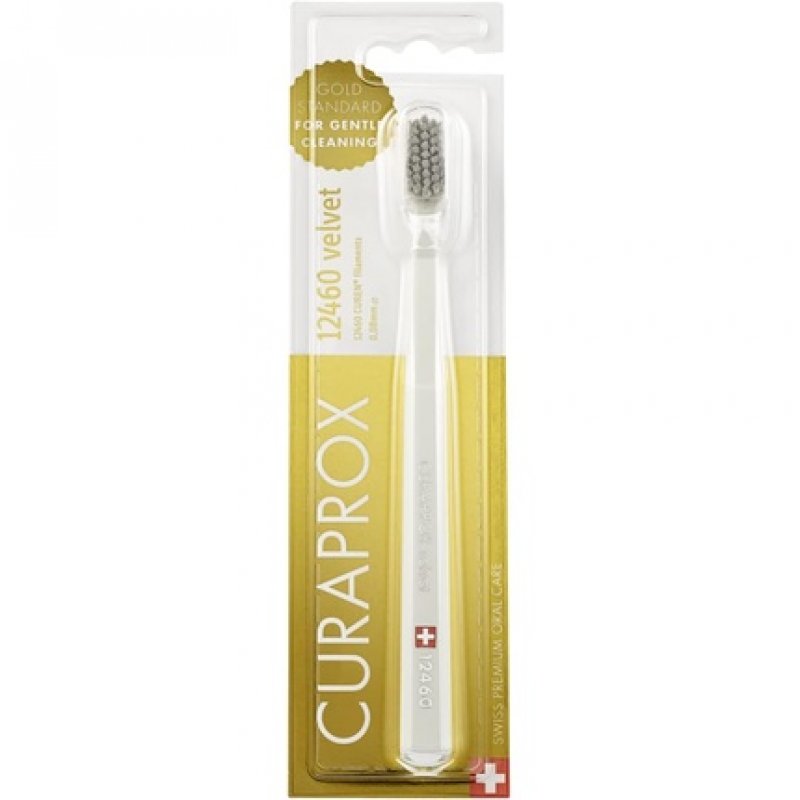 Curaprox CS 12460 Velvet Ultra-Soft Toothbrush Extra Soft Bristles for Sensitive Gums Assorted