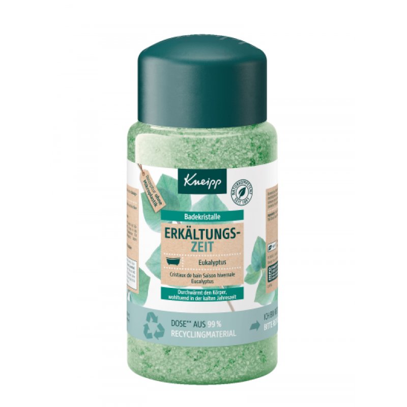 Kneipp Cold Season Bath Crystals with Eucalyptus and Mint Essential Oils 600g - Bulk Bath Salt Pack
