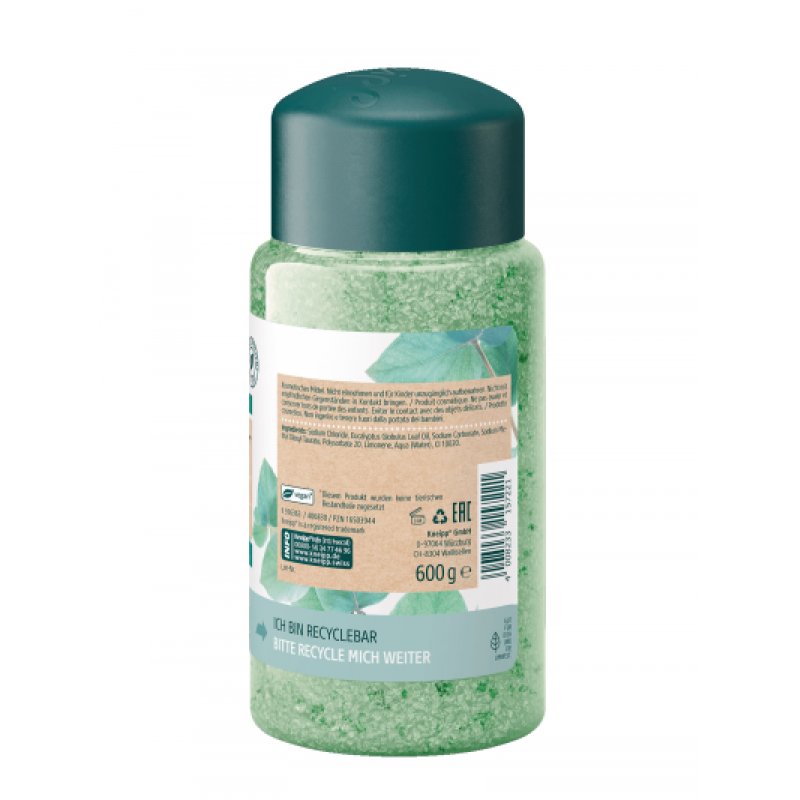 Kneipp Cold Season Bath Crystals with Eucalyptus and Mint Essential Oils 600g - Bulk Bath Salt Pack