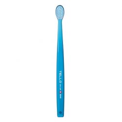 TELLO 6240 Adult Ultra Soft Swiss Toothbrush for Gentle Cleaning with Ergonomic Handle Assorted Colors 1 Count
