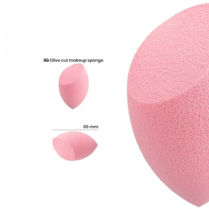 T4B ILU Olive Cut Shaped Pink Makeup Sponge
