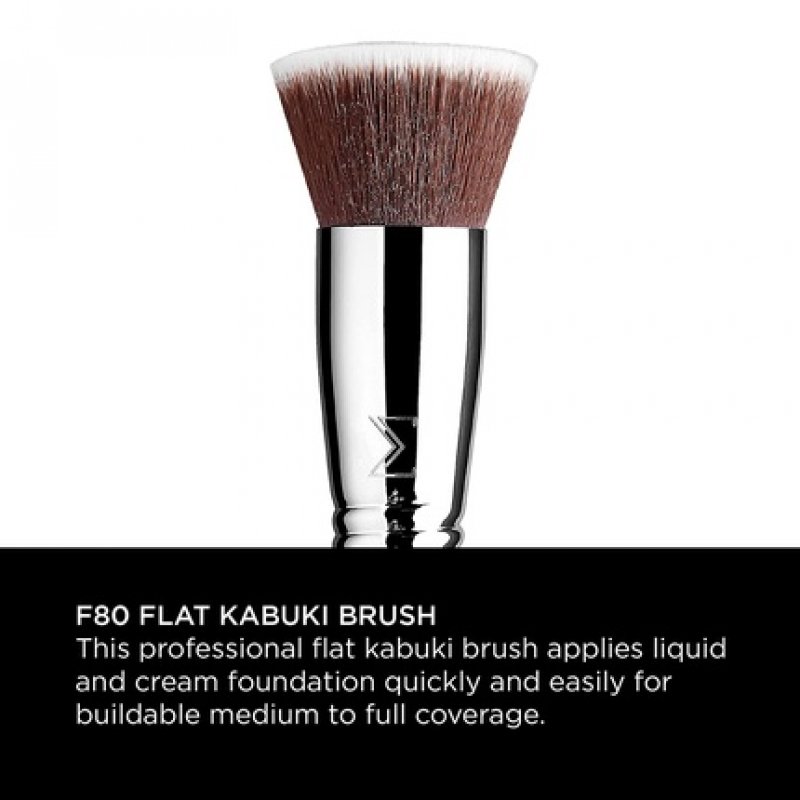 Sigma Flat Top Synthetic Kabuki SS197/F80 Black Cosmetic Brush
