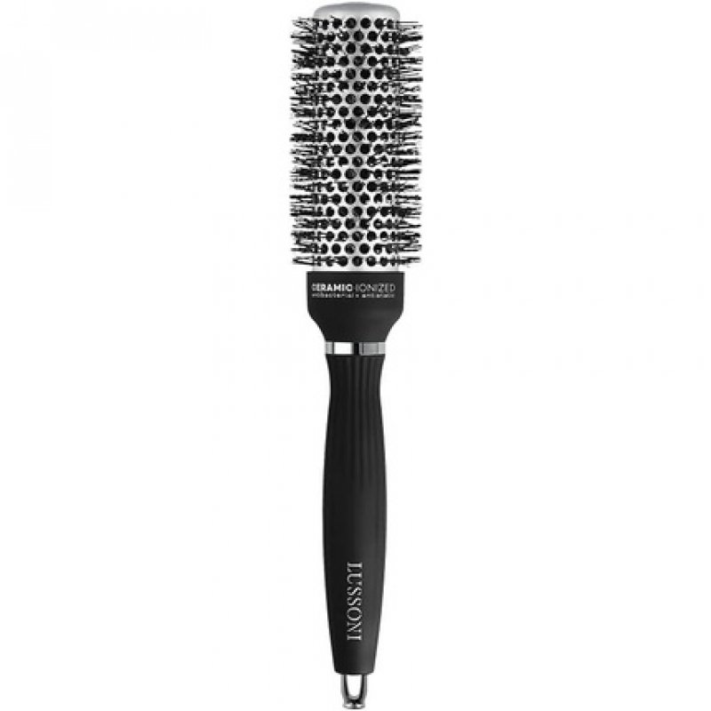 T4B LUSSONI Professional Antistatic Styling Brush with Textured Bristles Black 33mm