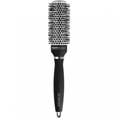 T4B LUSSONI Professional Antistatic Styling Brush with Textured Bristles Black 33mm