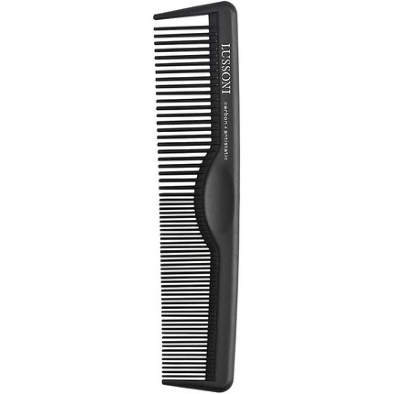 T4B Lussoni Cutting Comb Shatterproof Carbon Hair Cutting Comb for All Hair Types with Antistatic and Negative Ions
