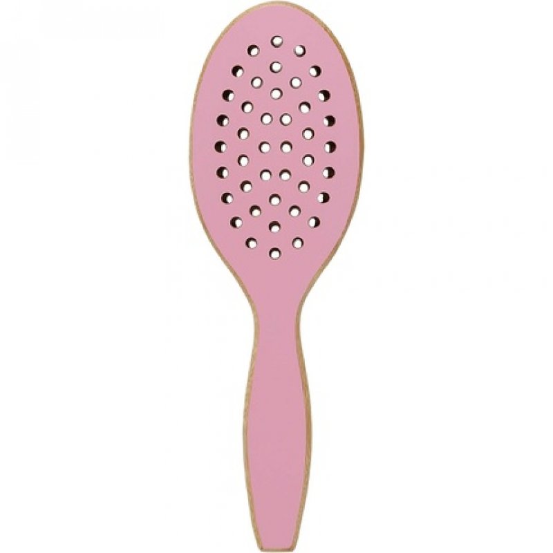 T4B ILU BambooM Detangling Eco Friendly Bamboo Hairbrush Pink Flamingo Oval