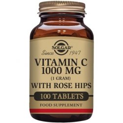 Solgar Vitamin C 1000mg with Rose Hips Tablets - Immune System Support - For Tiredness and Fatigue - Collagen Formation
