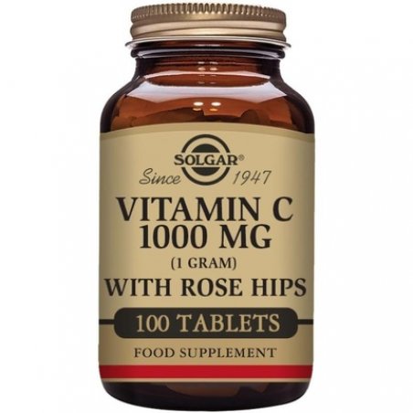 Solgar Vitamin C 1000mg with Rose Hips Tablets - Immune System Support - For Tiredness and Fatigue - Collagen Formation