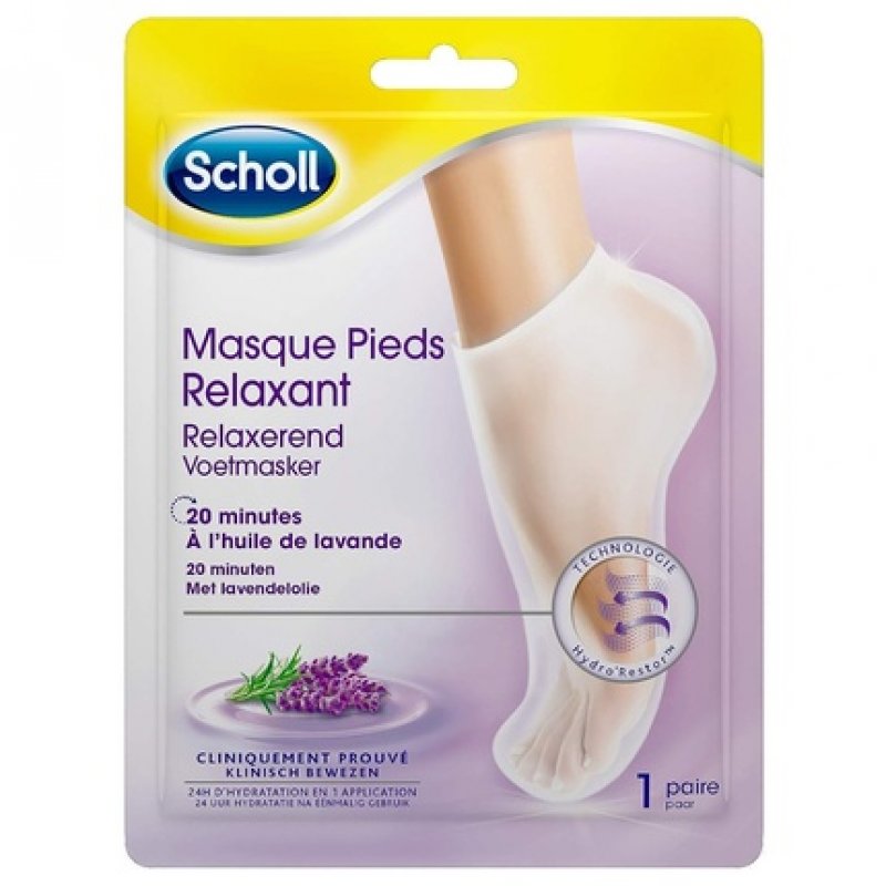 Scholl - Lavender Relaxing and Moisturising Foot Mask - 1 Pair